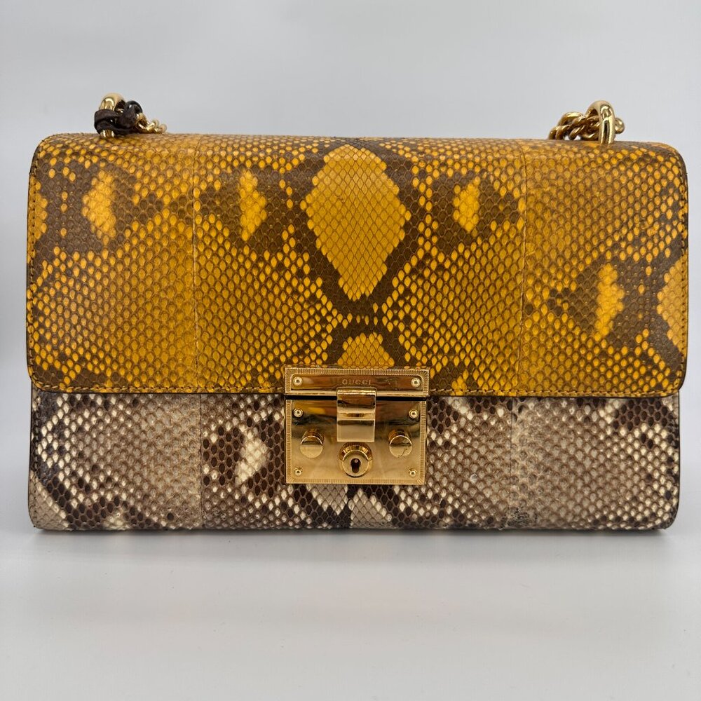 Gucci Python Medium Padlock Shoulder Bag - image 3